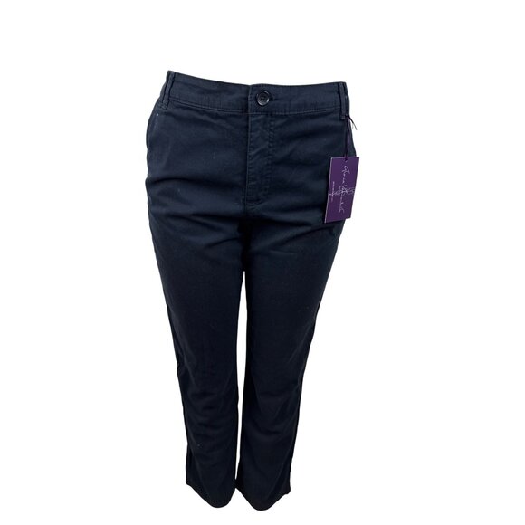 Gloria Vanderbilt Womens Black Tapered Leg Pants Size 8 - New - Picture 2 of 11